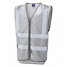 COMMODORE Reflective Zip Waistcoat SILVER