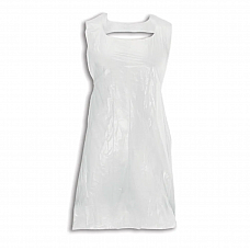 Waterproof Disposable Polythene Plastic Aprons White, Pack of 100