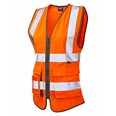 LYNMOUTH ISO 20471 Cl 2 Superior Women's Waistcoat HV ORANGE